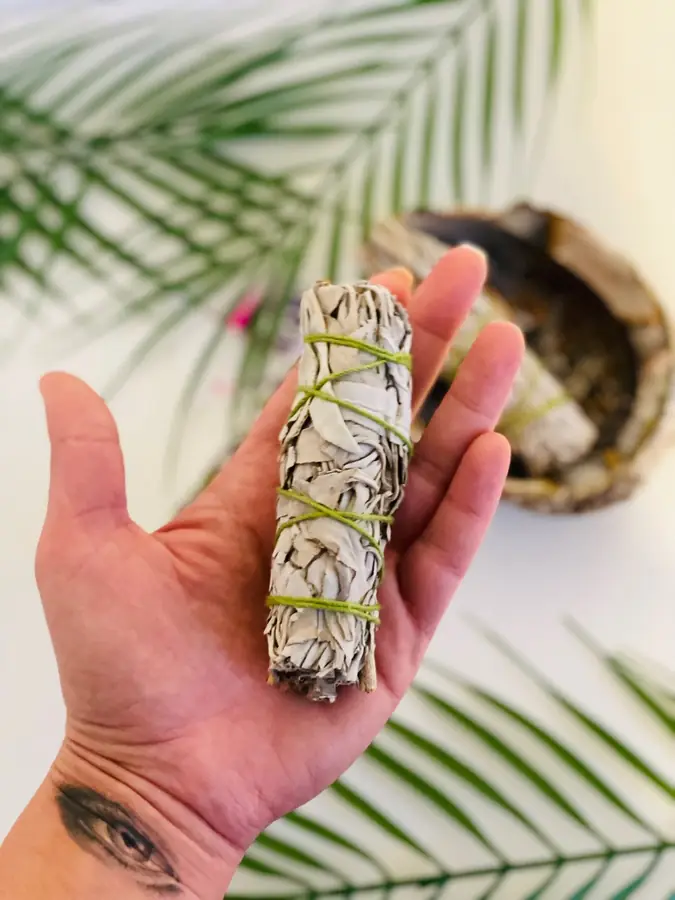 Sage sticks (small), held in the hand